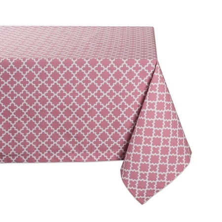 Design Imports CAMZ10478 60 x 104 in. Rose Lattice Tablecloth