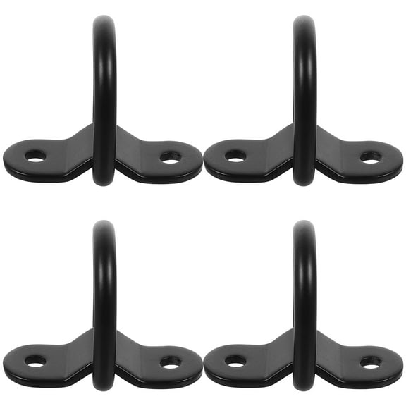 KAKOWELY 4Pcs D Rings for Trailers Flush Mount Heavy Duty Iron Lashing Rings for Truck Accessories