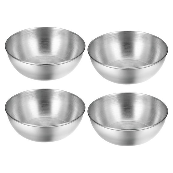 FRCOLOR  4 Pcs Mini Appetizer Bowls Stainless Steel Sauce Dish