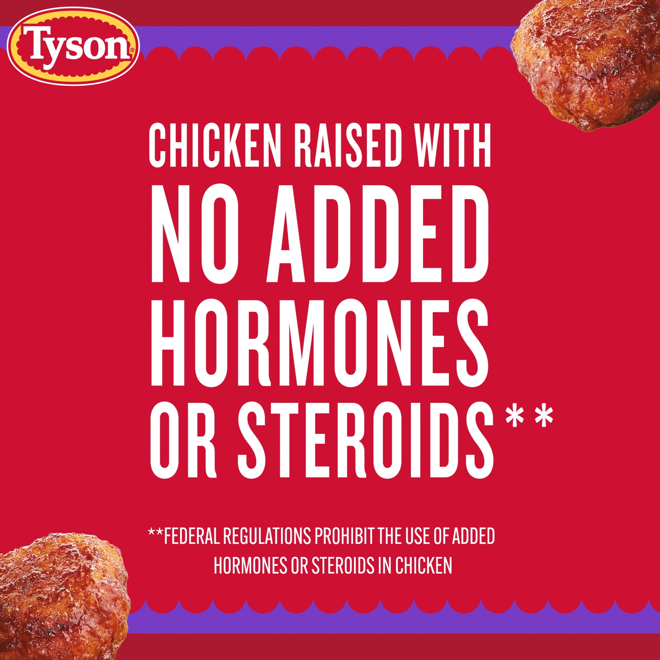 Tyson Any'tizers Honey BBQ Boneless Chicken Bites, 24 oz (Frozen)