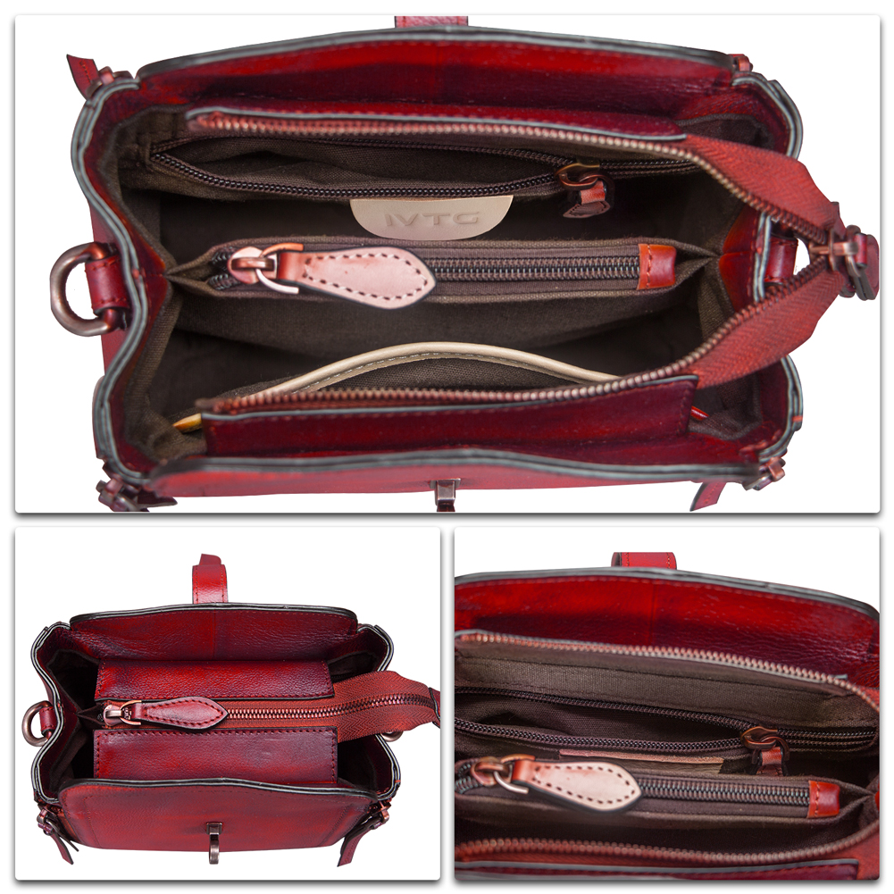 Genuine Leather Purses and Handbags for Women Vintage Crossbody Shoulder Bag