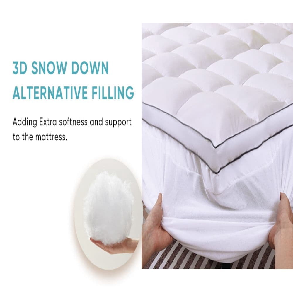 Direct Wicker 4 Inch White Memory Foam Mattress with Plush Pillow Top Queen