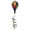Mini Blended Rainbow, variant on In the Breeze 1029 — Mini Rainbow Blended Hot Air Balloon Wind Spinner, Hanging Yard Spinner