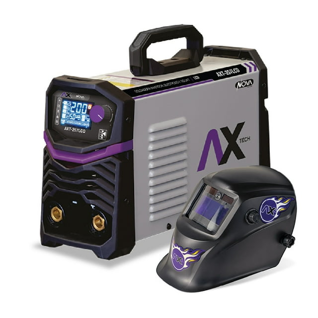 Paquete Inversor Ax Tech Bi Voltaje 250A Electrodo Y Tig Lift Pantalla Lcd mas Careta Electronica