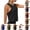#01 Black, variant on Women's Tops with Drawstring Side Ruched Quick Dry Workout Cropped Tank Large Armhole Sleeveless Yoga Running Gym Athletic Shirts, #01 Black L