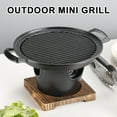 thumbnail image 2 of Mini Barbacoa Sin Humo Grilla para Asado Herramientas Carne Japonesa One Person Horno BBQ Estufa Alcohol Barbacovia Antigitación Desmontable Antig en, 2 of 9