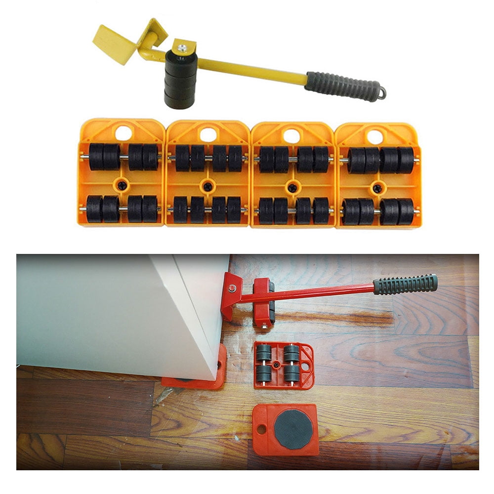 tooloflife 5 Peices Portable Heavy Lifting Device Furniture Transport Tools Moving Device Hand Tool Set