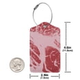 thumbnail image 4 of Naloa Striped Meat Luggage Tag for Suitcase Leather Baggage Tag with Stainless Steel Loop Privacy Cover for Women Men Girls-, 4 of 5