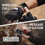 XAXRE KT79 Smart Watch for Men with 1.96 Big Screen LED Flashlight/UV Light 3ATM Waterproof Rugged Smartwatch with Text and Call for iOS Android, 1pc