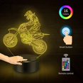 thumbnail image 4 of REQO Dirt Bike Gift 3D Night Light, 16 Colors Changes Remote Control Motorcycle Lamp, LED Dirtbike Decor Toys for Boys Girls Room Birthday Xmas Christmas Gifts for Kids…, 4 of 7