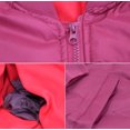 thumbnail image 3 of Women's Long Sleeve Full Zip Quilted Fleece Lined Puffer Bomber Jacket (Fuchsia, L), 3 of 3