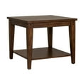 thumbnail image 2 of Pemberly Row Transitional Wood Square Lamp Table in Dark Brown, 2 of 5