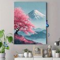 thumbnail image 4 of Sakura Tree Mount Fuji Watercolor Canvas Print Wall Art for Living Room Bedroom Office Hotel Decor, 4 of 8