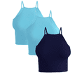 thumbnail image 1 of SET DE 3 TOP DE MUJER UNITALLA PARA USO DEPORTIVO O CASUAL TELA STRETCH, 1 of 5