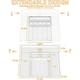 thumbnail image 3 of Clear Expandable Silverware Organizers for Kitchen Drawers,Large BPA Free Cutlery Organizer in Drawer,Plastic Utensil Drawer Organizer Suitable as Flatware,Knife,Fork,Spoon,Silverware Holder and Tray, 3 of 9