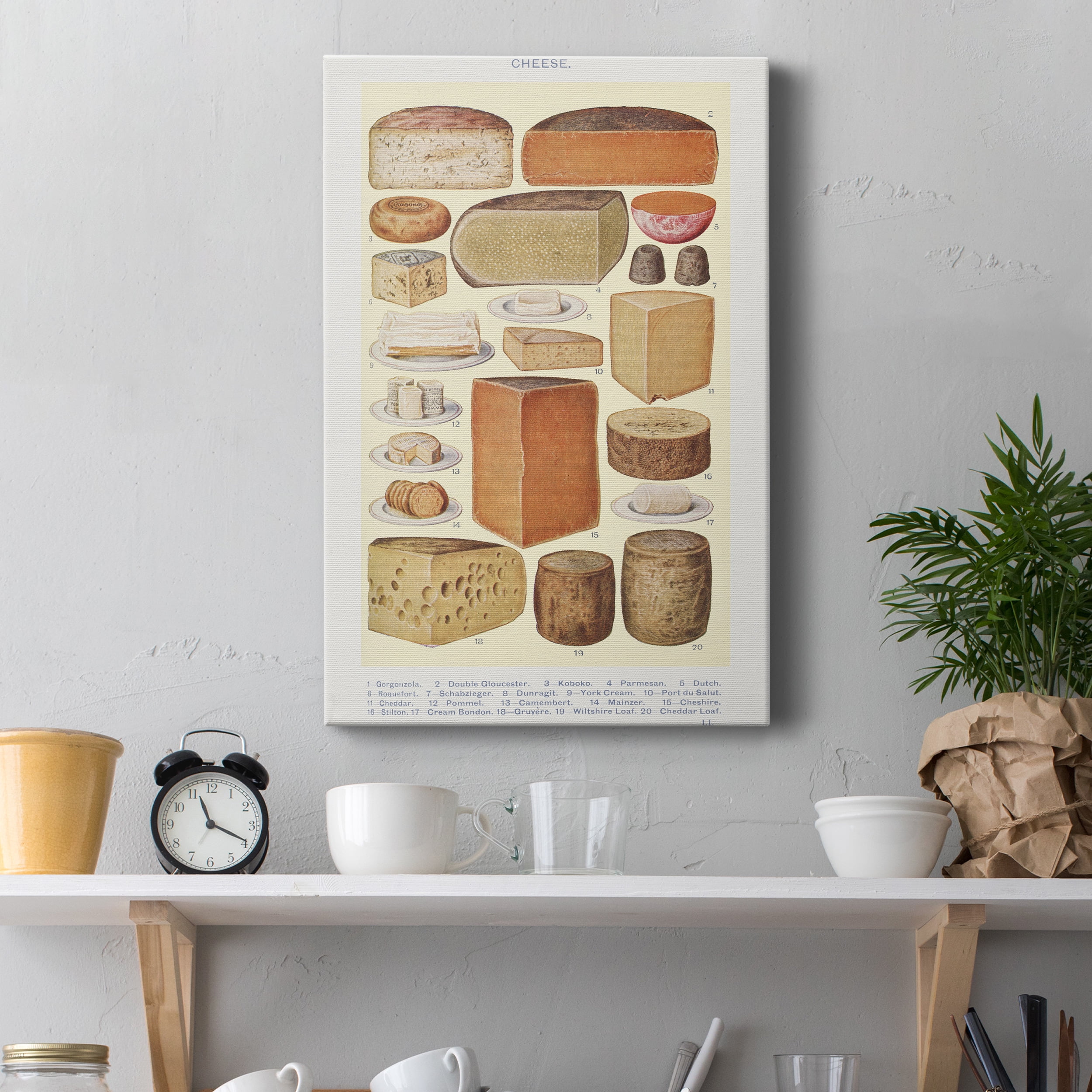 Various Cheeses Premium Gallery Wrapped Canvas - Ready to Hang - 40 x 60