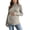 Khaki, variant on Women Maternity Ribbed Turtleneck Top Long Sleeve Slim Fit Stretch Knit Pregnancy Base Layer Shirt for Autumn Winter S-XXL