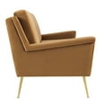 thumbnail image 3 of Modway Chesapeake Performance Velvet Sofa, Brown, 3 of 5