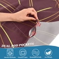 thumbnail image 5 of Yayeee Kitchen Curtains Tier Set of 2 Light Filtering 57"x24" Over Sink Window Panels, Circular Gold Pattern, 5 of 7