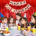 thumbnail image 2 of Red Fringe Curtain Party Streamers 3 Pack 3.2 x 9.8 Ft Foil Fringe Backdrop Curtains for Birthday Wedding Bridal Baby Shower Holiday Tinsel Streamers Red Party Decorations Door Streamer, 2 of 7