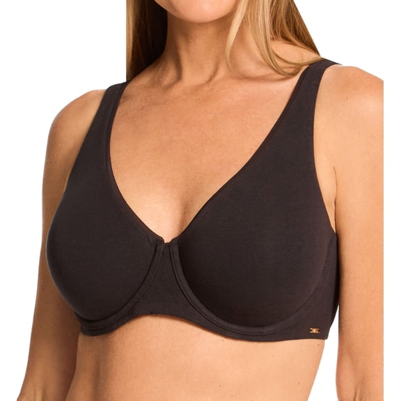 Women's Bali DF8131 Cotton Collection 2-Ply Underwire Bra (Black 40D)