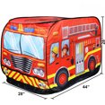 thumbnail image 2 of LEUCHTAMOR Fire Truck Pop Up Play Tent for Kids Boys & Girls Indoor Outdoor Playhouse Toy-Red, 2 of 7