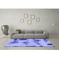 thumbnail image 3 of Ahgly Company Machine Washable Indoor Square Abstract Blue Modern Area Rugs, 5' Square, 3 of 4