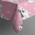 thumbnail image 2 of Pink French Bulldog Love Heart Rectangle Tablecloth 60"x120",Waterproof Polyester Rectangle Table Cloth, Wipeable Spillproof Polyester Tablecloth for Dining, Camping, Indoor and Outdoor, 2 of 6
