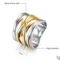 thumbnail image 6 of Women's Wedding Party Gold Silver Rose Gold Stainless Steel 15mm Ring Size 6-10, 6 of 9