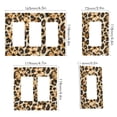 thumbnail image 2 of Yayeee Rocker Switch Wall Plate 2-Gang 4.7"x4.6" Home Decorative Outlet Cover, Brown Floral Leopard Pattern, 2 of 6