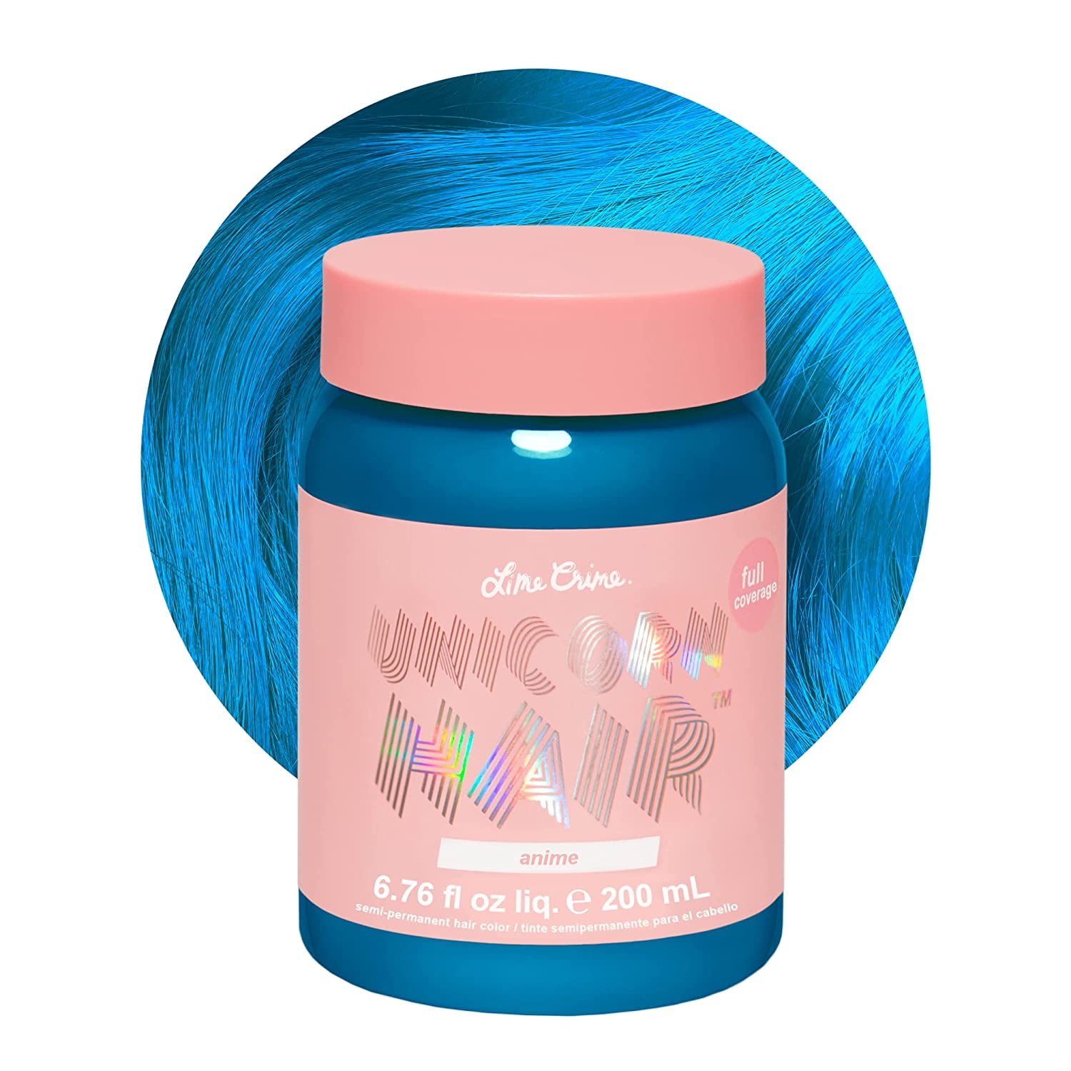Lime Crime Unicorn Hair, Semi-Permanent Hair Color, Vegan, Full Coverage, Anime, Unisex, 6.76 fl oz