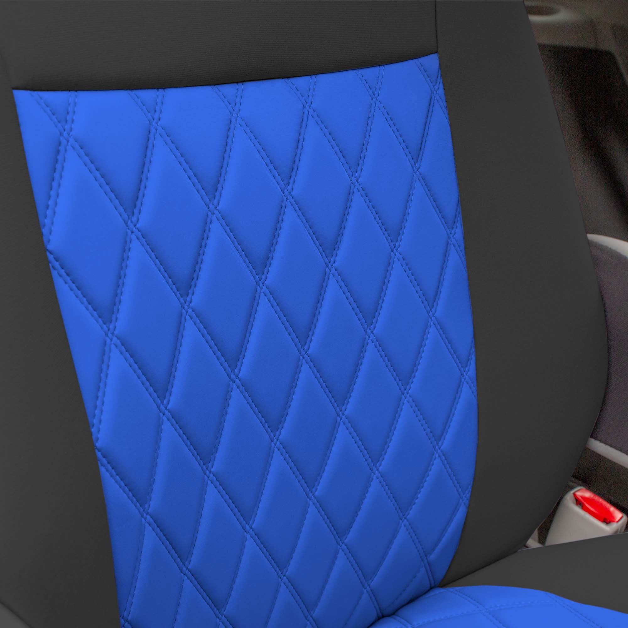 For Toyota Sienna 2011-2020 FH Group Neoprene Waterproof Custom Fit Car Seat Covers - Blue/Black 3rd Row