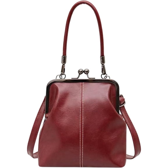Vintage British Style Handbag,Women’s Kiss Lock Crossbody Bag,kiss lock purses and handbags,Retro Style Crossbody Bag,for Phone Wallet, Travel Daily