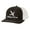 Black/White, variant on Pheasant Footprint Mens Embroidered Mesh Back Trucker Hat, Red/Heather Grey/White