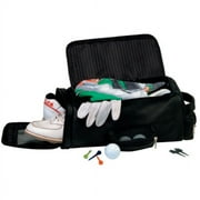 Leather 677-BLACK-5 Golf Shoe and Accessory Bag - Black