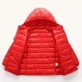 thumbnail image 3 of ranrann Kids Windproof Down Coat Boys Girls Puffer Jacket Hooded Lightweight Outwear Coats Red 11-12, 3 of 7