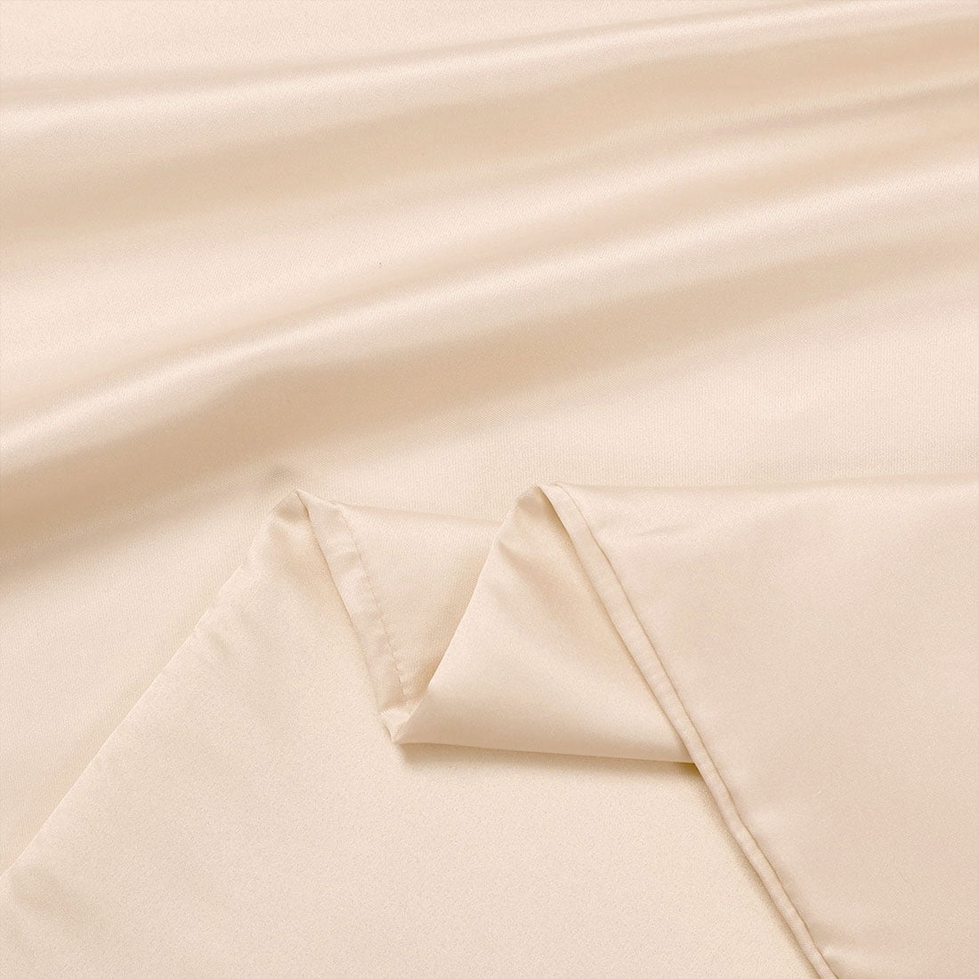 Unique Bargains Luxury Silky Satin Body Pillow Case Khaki 20" x 48"
