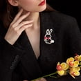 thumbnail image 6 of Easter Brooch & Lapel Pins for Women, Bunny Animal Brooches Lapel Pins, Rabbit Shaped Bunny Brooch Alloy Clothing Accessory for Easter & Commemorative Gifting, 6 of 7