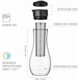 thumbnail image 2 of Soulhand Cafetière à Infusion Froide, Pichet à Café Glacé Hermétique Cafetière Infuseur 48oz 1.5L Pot en Verre avec Bec, Panier Filtrant en Acier Inoxydable Amovible pour Café Glacé Thé, 2 of 8