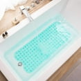 thumbnail image 6 of Non-Slip Extra Long Bath Mat 39x16 Inch - Strong Suction Cups & Drain Holes, Machine Washable (Clear Grey), 6 of 7