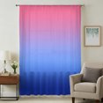thumbnail image 3 of Pink Blue Ombre Sheer Curtains 45 Inch Length, Light Filtering Voile Curtain Panel, Modern Abstract Art Aesthetics Rod Pocket Drapes Window Treatments for Living Room Bedroom 52"x45", 3 of 9