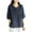 Navy, variant on yillto Womens Cotton Linen Top 3/4 Sleeve V Neck Summer Shirts Summer Elegant Vintage Loose Clothes