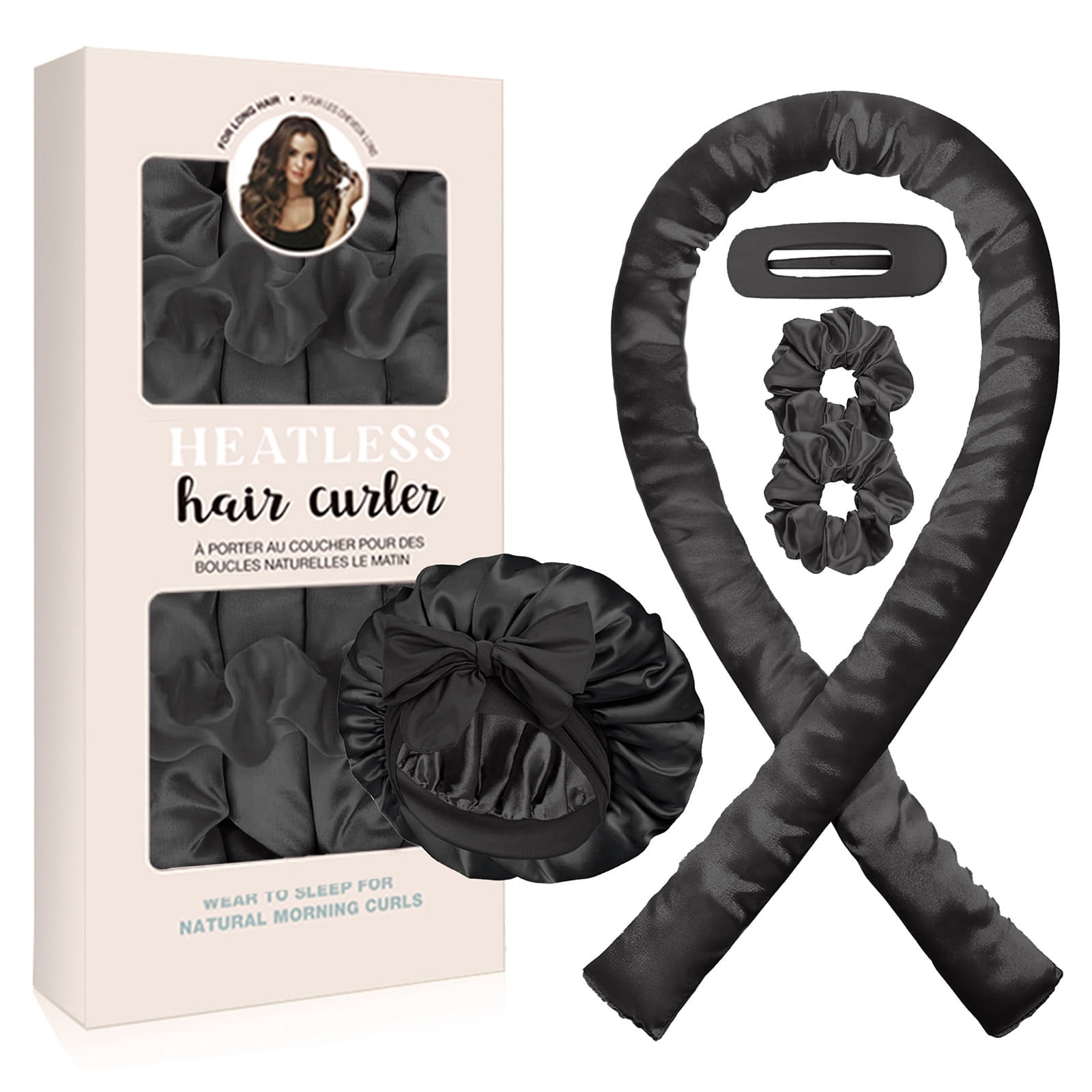 Kitsch Satin Jumbo Flexi Rods Hair Rollers - Rosewood - 4pk