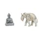 thumbnail image 1 of Estatua de mono, figura de tallada a mano, escultura de Buda en miniatura, adorno de meditación con arenisca o madera, adecuada para escritor, 1 of 8