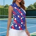 thumbnail image 5 of Uorisanigo Star Golf Quick Dry Athletic Shirts for Women Versatile 1/4 Zipper Women's Sleeveless Golf Tennis Shirts Casual Relaxed Workout Tank Tops for Women, 5 of 7