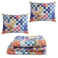 thumbnail image 2 of Urban Shop 3-Piece Textured Multi-Check Comforter Set, Full/Queen, 2 of 7