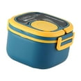 thumbnail image 1 of Lonchera reutilizable, contenedor para ensaladas, caja para refrigerios, contenedor para preparar comidas, bento Polipropileno azul, 1 of 9