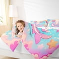 thumbnail image 4 of Manfei Kids Children Cartoon Axolotl Bedding Comforter Set 2pcs,Kawaii Rainbow Twin Comforter Sets Microfiber,Cute Stars Print Breathable Bedding Set,Super Cozy Room Decor,Reversible, 4 of 8