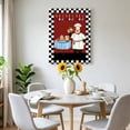 thumbnail image 6 of Canvas Wall Art Chef Kitchen Canvas Art Print Gourmet Black White Buffalo Plaid Pictures Wall Decor for Living Room Bedroom Artwork Decorations Stretched Framed Ready to Hang 22"x28", 6 of 9