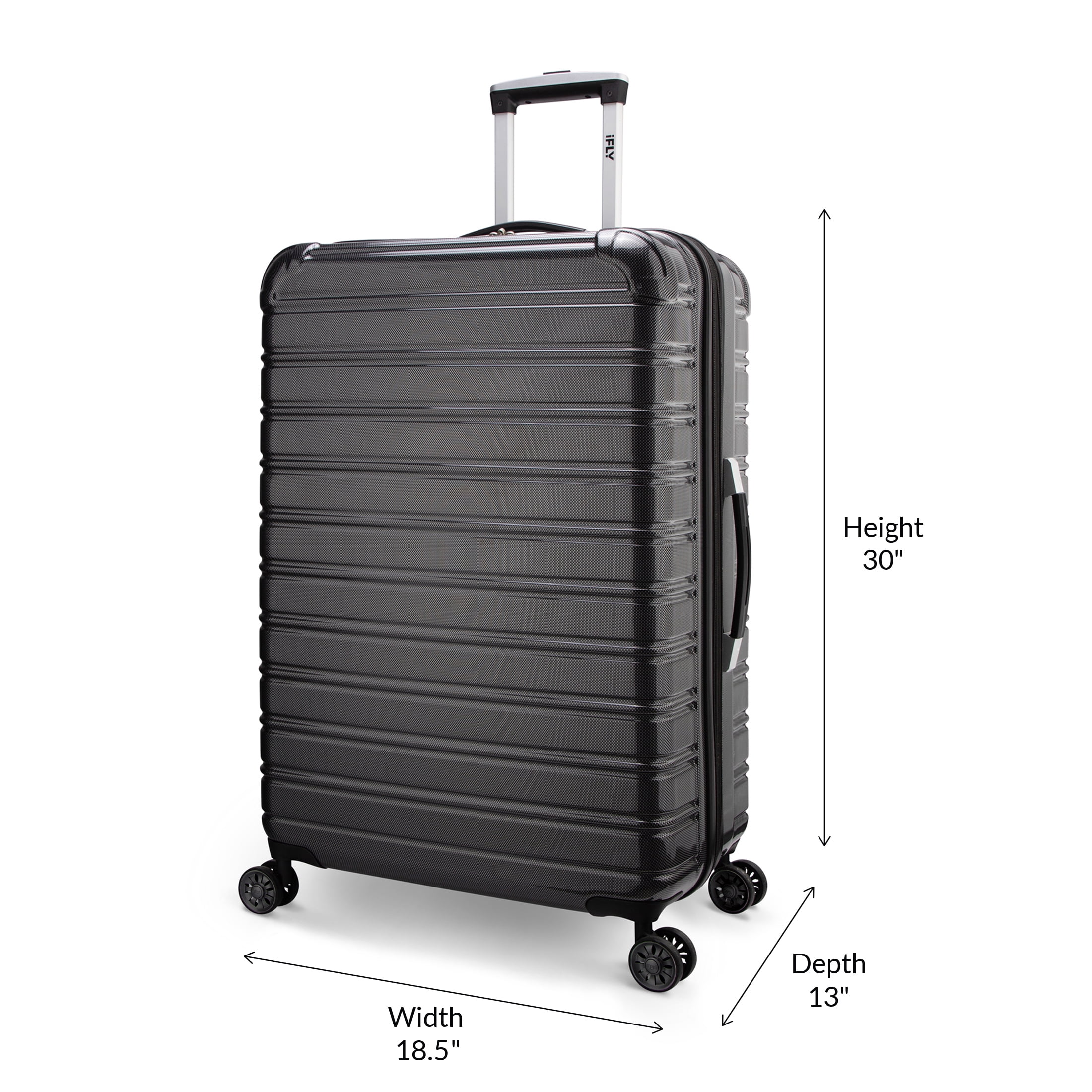 iFLY Hardside Fibertech Luggage 28 Checked Luggage, Black - Walmart.com